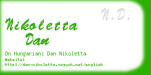 nikoletta dan business card